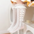 thumbnail image 1 of JUNWELL 1pair Girls‘ Lace Bowknot Heart Pattern Mid-Calf Mesh Socks  Suitable For Daily Wear, 1 of 6