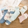 thumbnail image 4 of 5 Pairs Fuzzy Crew Socks Warm Non Slip Fluffy Socks Sleeping Socks for Women, 4 of 10