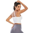 thumbnail image 4 of Women Sling Tube Top Wrapped Chest Female Vest with Pads Tank Yoga Bras, 4 of 8