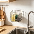 thumbnail image 4 of EGNMCR Kitchen Gadgets, Kitchen Accessories, Kitchen Utensils, Kitchen Tool Wall Mounted Stainless Steel Storage Basket Kitchen Organizer For Home Use Stainless Steel Basket, 4 of 6