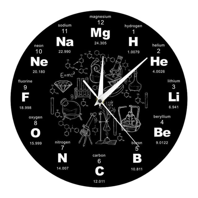 Math And Wall Clock 12 Inch Non Ticking Math And Decorative Wall Clocks For Living Room Laundry Room Multiple Alarm Watch