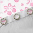 thumbnail image 4 of Manfei Pink Bowknot Cherry Black Out Curtains for Girls, Cute Flower Floral Curtains Pack of 2 (42x63 Each), 4 of 6