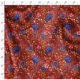 thumbnail image 4 of Soimoi Floral Print,Cotton Poplin, Sewing Fabric Sold by The Yard 42 Inch Wide,Sewing Craft Quilting/Quilt Making Fabric, Red, 4 of 6