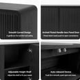 thumbnail image 4 of YDN Modern Sideboards and Buffets - 58" Sideboard Cabinet with Rounded Edges, Wood Buffet Cabinet with W/4 Doors & Adjustable Shelves,Fluted Accent Cabinet for Kitchen Living Room Entryway,Black, 4 of 6