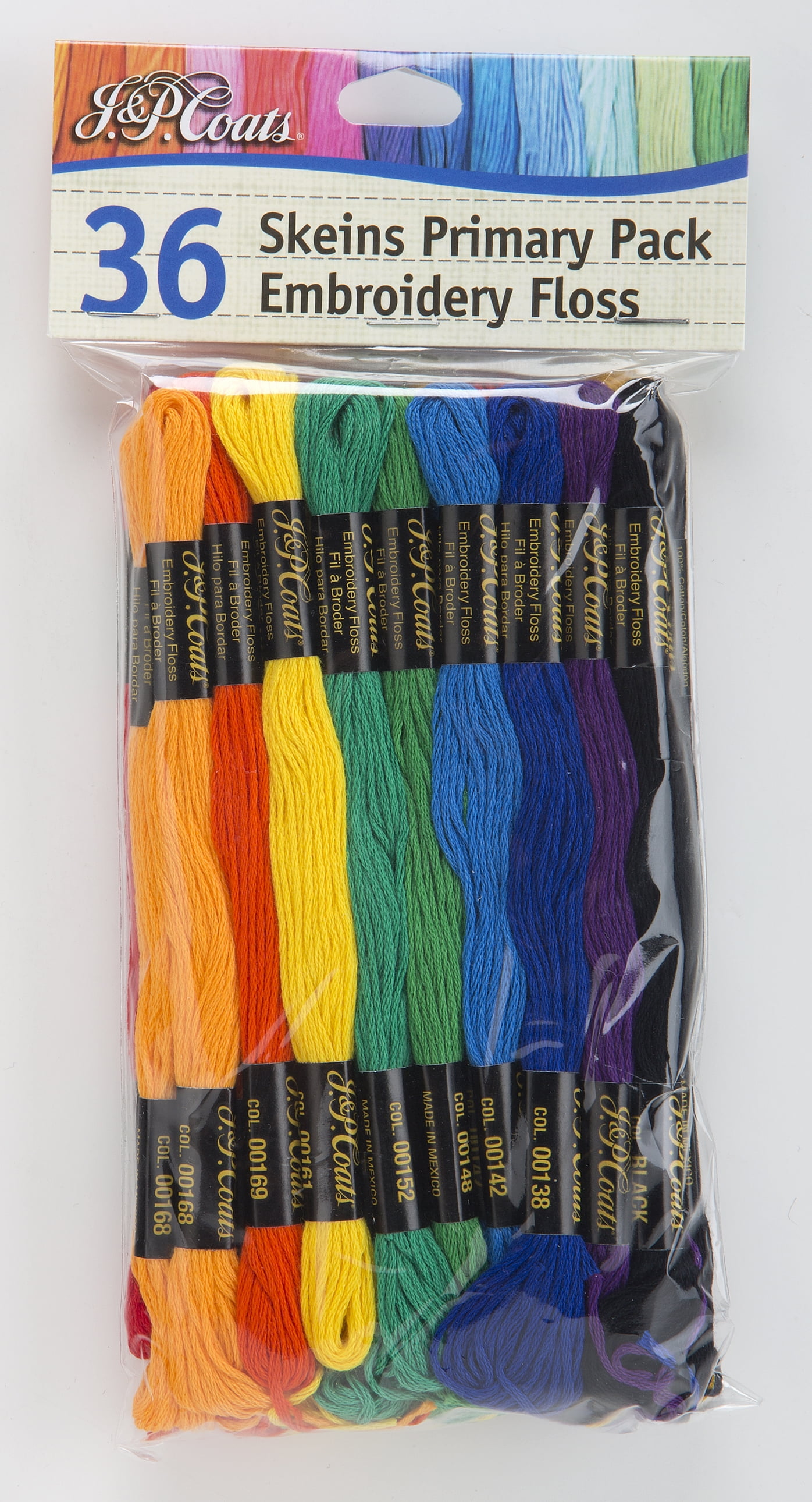 Coats & Clark Multicolor Embroidery Floss, 8.75 yd Light (36 Pack