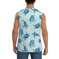 thumbnail image 4 of Lsque Turtle Print Men's Cotton Blend Sleeveless Muscle Shirts (S-3XL)- Moisture Wicking, Odor Protection, UPF 30+,XX-Large, 4 of 8