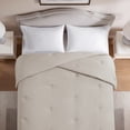 thumbnail image 6 of Mainstays King Comforter, Reversible Down Alternative, All-Season, Beige Seersucker, 6 of 9