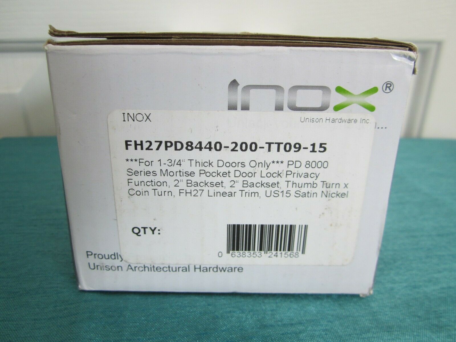 INOX FH27PD8440-200-TT09 PD8000 Pocket Door Mortise Privacy Lockset 3/4
