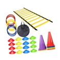 thumbnail image 2 of Conjunto de entrenamiento de agilidad de velocidad, kit de deportes de entrenamiento de fútbol, ​​escala de velocidad de agilidad con conos para 46pcs, 2 of 8