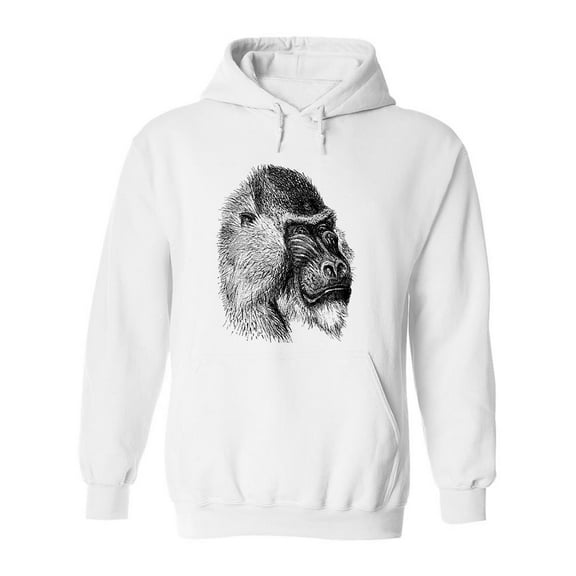 Mandrill Sketch Hoodie Men -Image by Shutterstock, Male Small