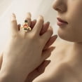 thumbnail image 1 of Anillos en forma de cascanueces de aleación inoxidable brillante con incrustaciones de moda Vintage lindo 11 Yinane Anillos, 1 of 8
