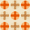 Beige Geometric Pattern, variant on Yayeee Blank Wall Plate Cover 1-Gang 4.5"x2.7" Home Unused Decorative Outlet, Abstract Orange Flowers