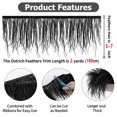 thumbnail image 3 of Soarer Feather Rim, avestruz gris, 2 yardas, 13 a 18 cm, 3 of 6