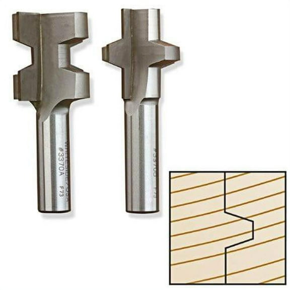 Whiteside Router Bits 3370 Wedge Tongue and Groove Set