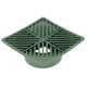 thumbnail image 1 of Rejilla de desagüe cuadrada NDS de 6 pulgadas para tubos de 3 y 4 pulgadas, color verde, 1 of 5