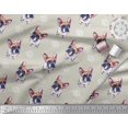 thumbnail image 3 of Soimoi Polyester Crepe Fabric Boston Terrier Dog Decor Fabric Printed Yard 52 Inch Wide, 3 of 3