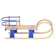 vidaXL 1 Piece Foldable Toboggan Sledge with Backrest 43.3 Plywood for Kids 3-14