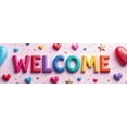 thumbnail image 4 of Welcome Party Banner Colorful Hearts Stars Backdrop Background Decorations Home Event Photography Props Party Supplies, 4 of 4