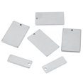 thumbnail image 4 of tredstone 10 Pièces Métal Plat Rectangle Blanc Estampage Pendentifs Tag 20x30mm, 4 of 9