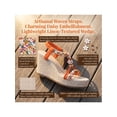 thumbnail image 3 of BLISSFUL STEP Women's Shoes Slingback Bohemia Rhinestone Open Toe Platform Heel Wedge Sandals Orange-2 9.5, 3 of 5