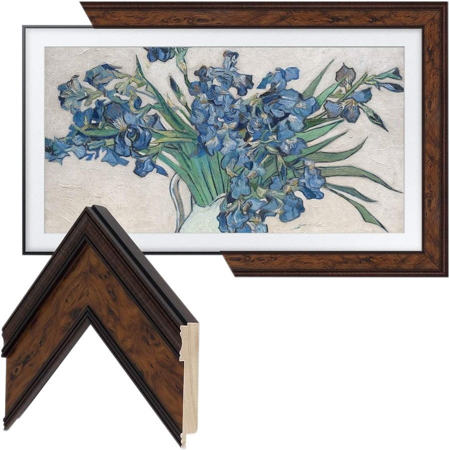 Frame My TV FRMSFD416555 Burlwood 55'' Elegant Decorative Bezel