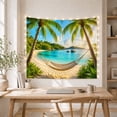 thumbnail image 5 of Tropical Beach and Hammock Tapestry, 5 of 7