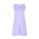 thumbnail image 2 of Vestidos de Mujer Sin Mangas con Cuello en V y Bolsillos, Rosa, , XL, 2 of 5