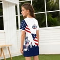 thumbnail image 5 of Grblisyd Red White and Blue Dress for Girls Patriotic Short Sleeve Crewneck A Line Dresses Independence Day 250 Anniversary USA Flag Outfits, 5 of 6