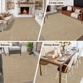 thumbnail image 5 of Brown Farmhouse Area Rug 5x7 FT, Non Slip Bedroom Throw Carpet, Vintage Country Monochrome Textured Washable Soft Floor Carpet Non-Shedding Rug for Dining Room Bedside Classroom Desk, 5 of 9