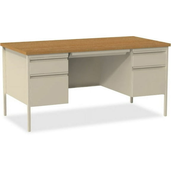 Lorell, LLR60926, Fortress Series Double-Pedestal Desk, 1 Each