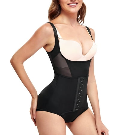 

Molutan Womens Waist Trainer Shapewear Bodysuit Tummy Control Corset Open Bust Body Shaper Butt Lifter Slimming Girdles