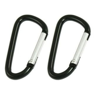 Travel Camping Hiking Aluminum Clip Hook D-Ring Keychain Carabiner 5 Pcs  Teal
