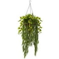 thumbnail image 2 of Nearly Natural Bamboo and Dendrobium Cream Hanging Basket, 2 of 4