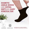 thumbnail image 4 of Diamond Star Diabetic Ankle Socks - Non Binding Quarter Socks for Men & Women, Cushion Circulatory Socks (Brown - 12 Pairs, Socks Size 13-15, Fit Men's Shoe Size 9-14), 4 of 6
