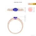 thumbnail image 4 of ANGARA Natural Oval Tanzanite Vintage Style Ring with Diamond Accents in 14K Rose Gold for Women (Size-7x5mm) | December Birthstone, Anniversary, Jewelry Gift for Women | Natural Tanzanite Ring, 4 of 8