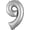 Silver, variant on Anagram Foil Number 3 Balloon, 34in, Rose Gold