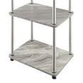 thumbnail image 4 of Pemberly Row Three-Tier Modern Wood/Stainless Steel End Table in Gray, 4 of 4