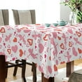 thumbnail image 4 of Love Theme Fabric Square Tablecloth - Waterproof and Wrinkle-Resistant Table Cloth 54x54 Inch Table Cover for Indoor & Outdoor Dining House Decor, 4 of 7