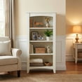 thumbnail image 3 of Shaker Cottage Bookcase with 4Adjustable Shelves, 100 lbs Capacity, Hardwood, Ivory Finish, 24 in. W x 14 in. D x 48 in. H, 3 of 7