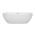 thumbnail image 2 of Juno 71" Freestanding Bathtub in White with Polished Chrome Drain and Overflow Trim, 2 of 5