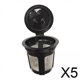 thumbnail image 1 of filtros de café,Vasos de filtro de café reutilizables,rellenables,para fiestas en casa,Taza de filtro de café reutilizable de 3 orificios de ajuste universal,Accesorio de repuesto para, 1 of 8