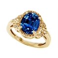 thumbnail image 2 of Tommaso Design� Oval 10x8mm Created Blue Sapphire Ring, 2 of 9