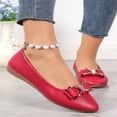 thumbnail image 5 of IEMIEMIEM Women's Leather Flats Comfortable Pointe Toe Slip On Flats Soft Work Flats 2026 Fashion Mary Jane Flats Wine 10 Wide, 5 of 8