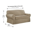 thumbnail image 4 of Mainstays Pixel 2-Piece Stretch Loveseat Slipcover, Sand Beige, 4 of 9