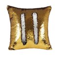 thumbnail image 1 of Housses de Coussin Vierges 16Inx16 Po Réversibles à Paillettes Magiques (Or & Blanc), 1 of 5