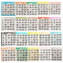 American Games Bingo Paper Game Cards Bingo Set, 20 sheets, 50 books per pack