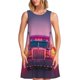 thumbnail image 1 of Balery Sunset Truck Highway Vestidos de verano para mujer con estampado: vestido holgado sin mangas, vestido playero informal y cómodo para días calurosos., 1 of 7