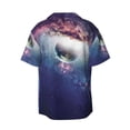 thumbnail image 4 of Balery Planets Stars And Galaxies Men's Casual Button Down Shirt Short Sleeve Textured Summer Cuban Beach Shirts-X-Large, 4 of 7