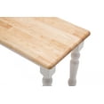 thumbnail image 6 of Boraam Farmhouse Backless Wood Bench - White/Natural Two-Tone Finish, 6 of 16