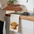 thumbnail image 6 of Gumesh Highland Cow Kitchen Towels 2-Pack – 25.9x17.7 Inch Super Absorbent Dish Cloths, Farmhouse Tea Towels for Drying Dishes, Hand Towels for Bathroom, 6 of 6